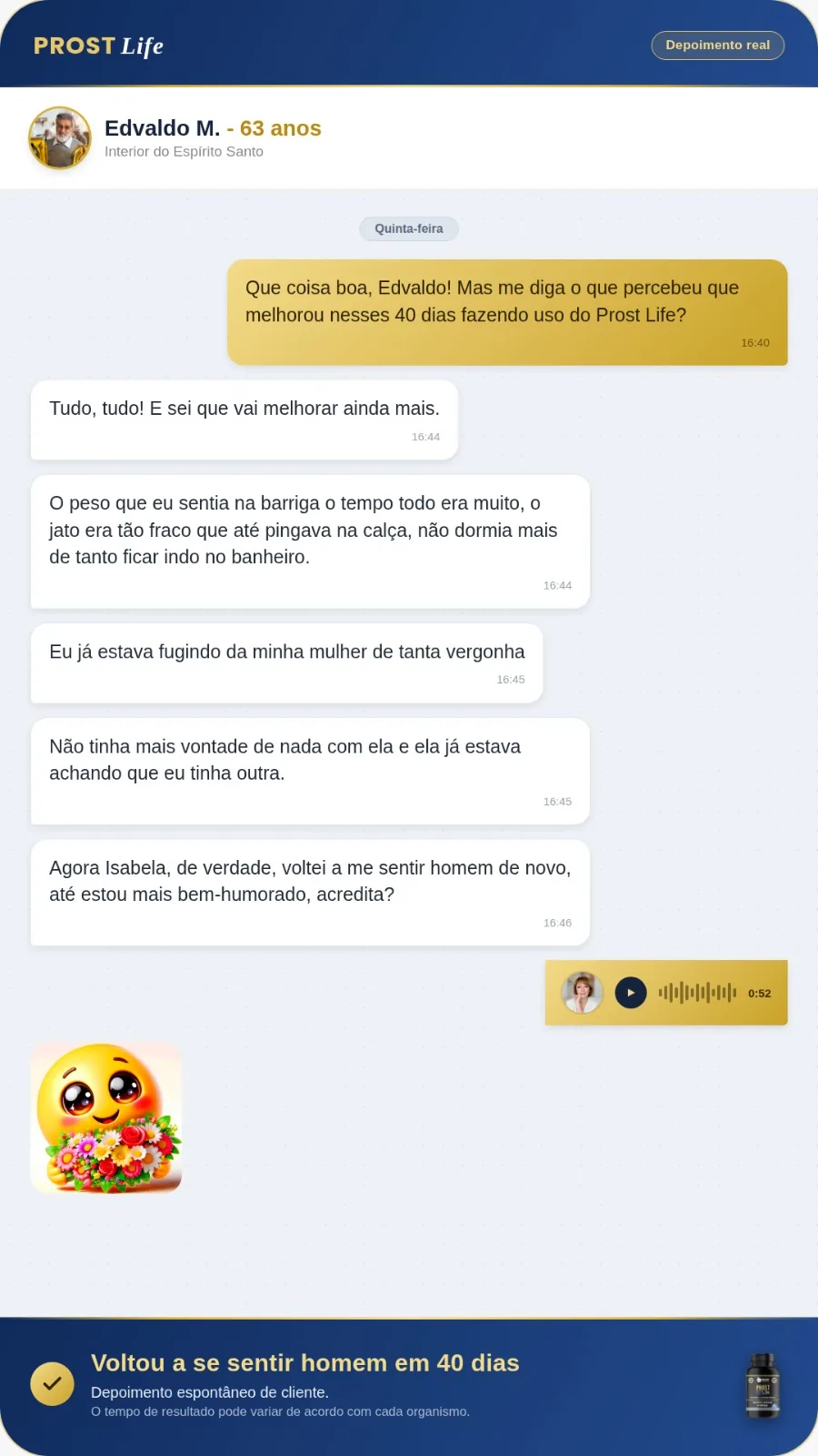 Depoimento de Edvaldo, 63 anos