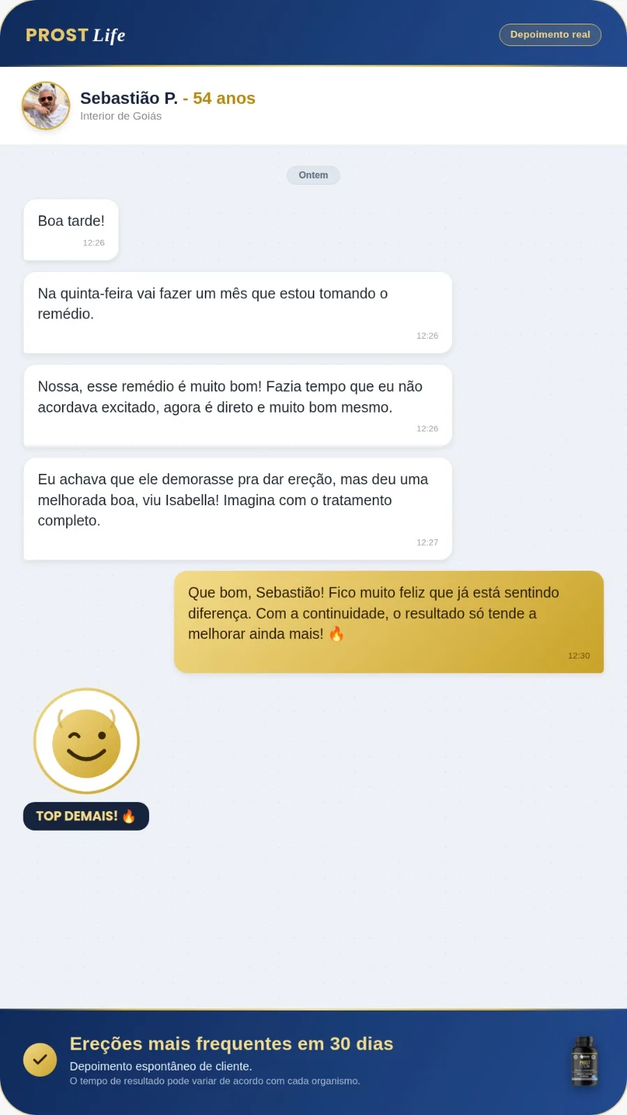 Depoimento de Sebastião, 54 anos